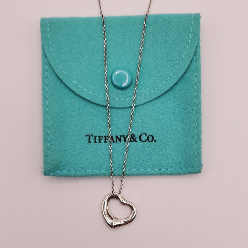 Tiffany & Co. Silver Open Heart Necklace